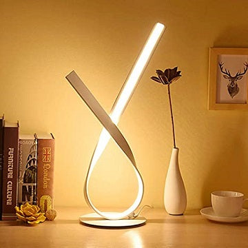 Sculptural ribbon LED table lamp