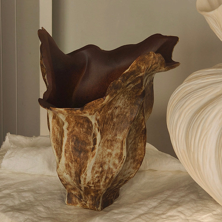Earthform sculptural ceramic vase – view 5