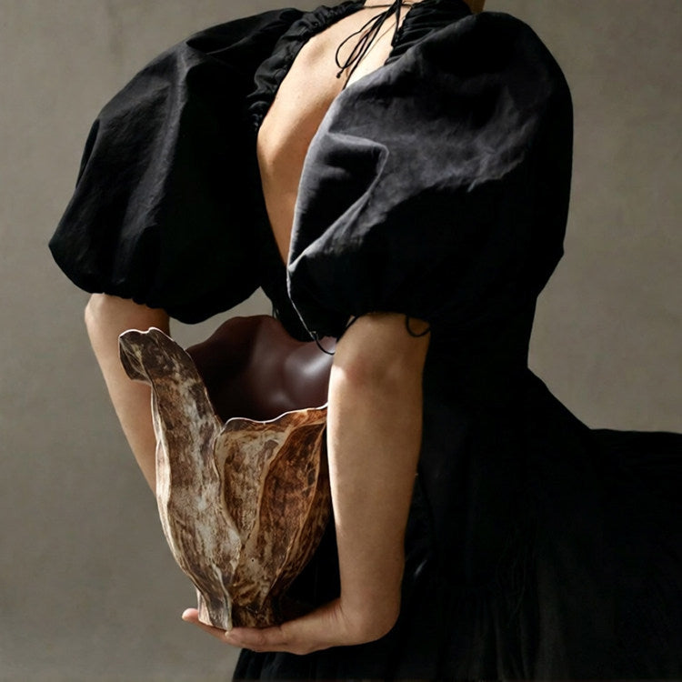 Earthform sculptural ceramic vase – view 3