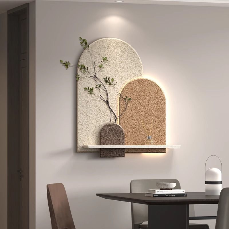 Organic Harmony 3D wall art in beige and earthy tones